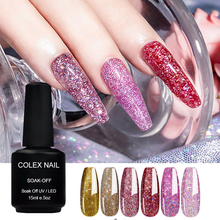 15 ml hjem diy glitter gelpolish
