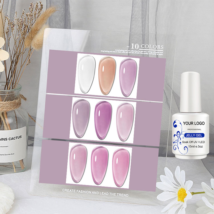 15 ml is gjennom rosa hvit gelé negl gelpolish