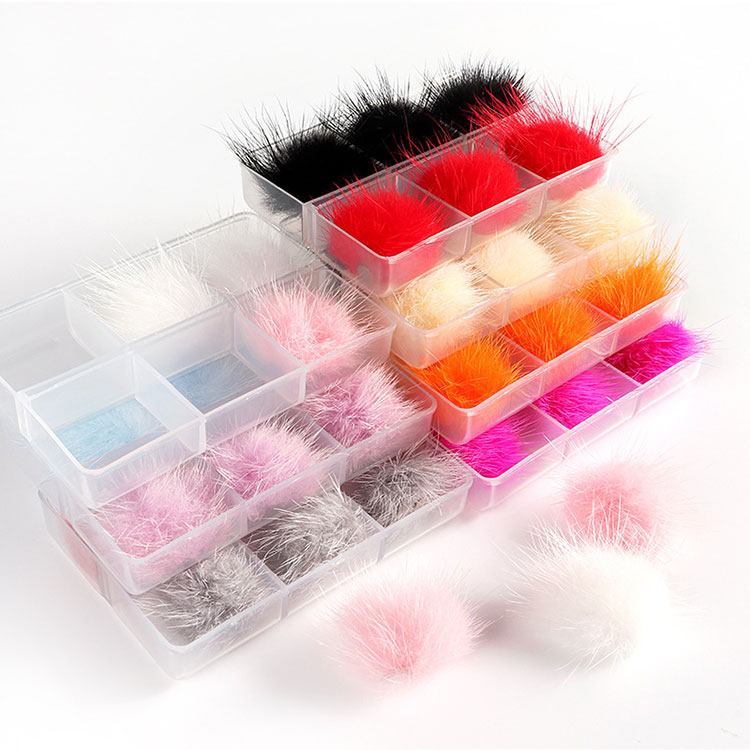 6 stk Eske 3d Sofy Magnetisk Pom Pom For Nails
