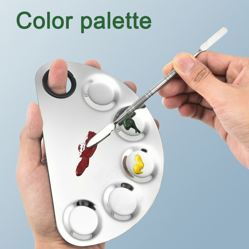 Beste pris rustfritt stål metall Nail-art Kosmetisk kunstner blandepalett