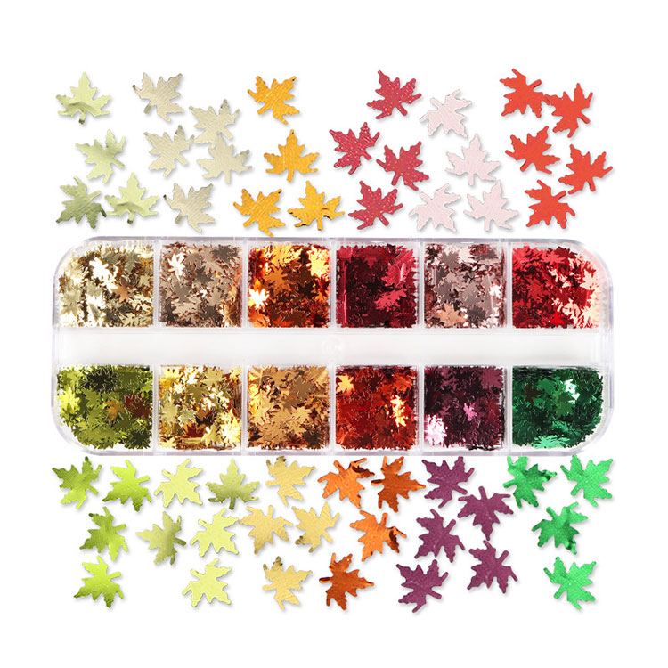 Maple Leaf Nail Paljetter