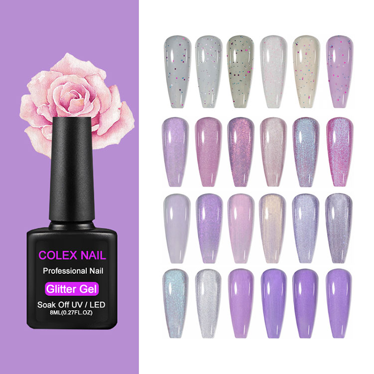 Naturlig harpiks glitter gelpolish