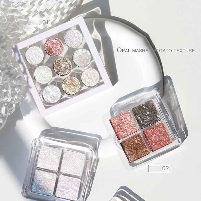 Ny 9 i 1 farger Nail Art Opal Mashed Powder Aurora Effect Pigment