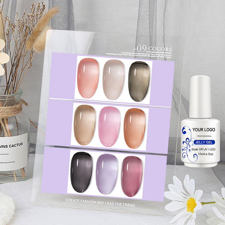 Halvtransparent nakenfarge Ice Jelly Gel Polish