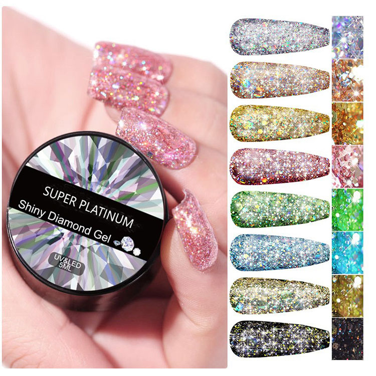 Skinnende diamantgel