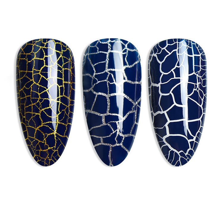 SLIVER og GULD PRIMER Crack Gel Polish