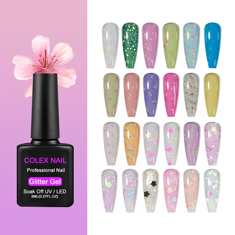 VÅR Summer Nail Art Glitter Gel Polish