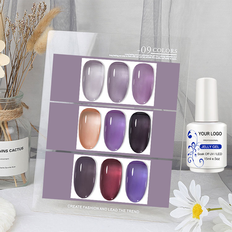 Tre lags forskjellige effekt Ice Jelly Gel Polish