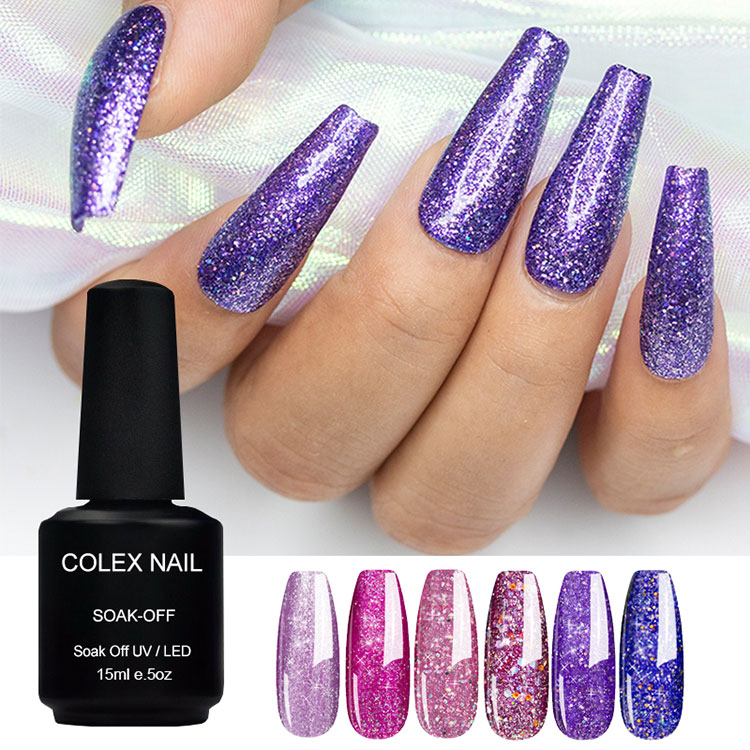 Vanntett langvarig glittergelpolish